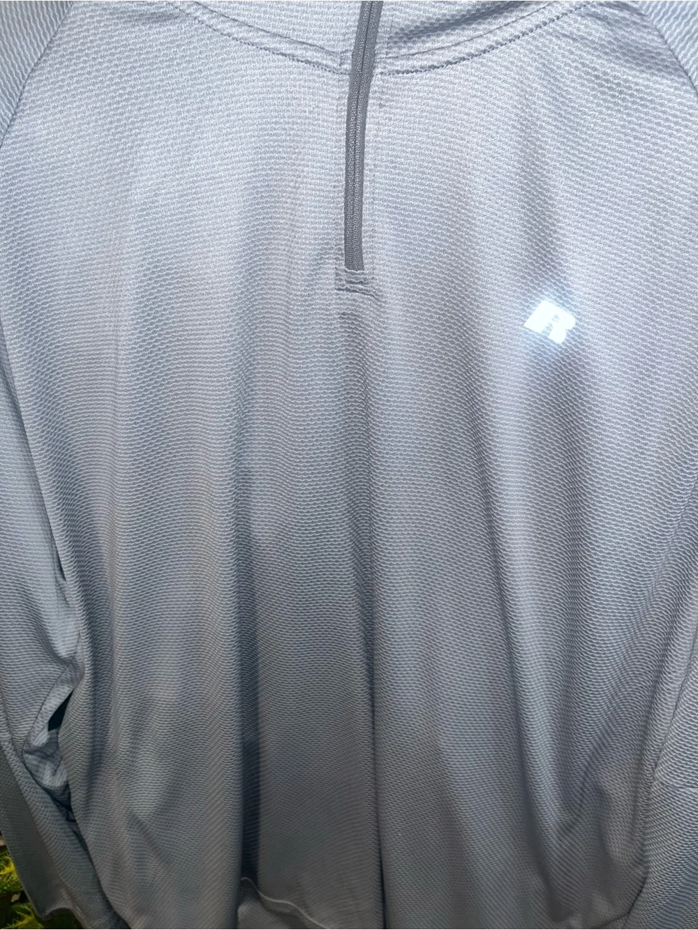 Men's Russell Athletic Gray Performance Half-Zip Hoodie Size 3XL